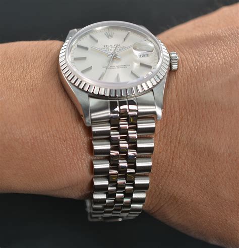 rolex 36mm stainless steel datejust.